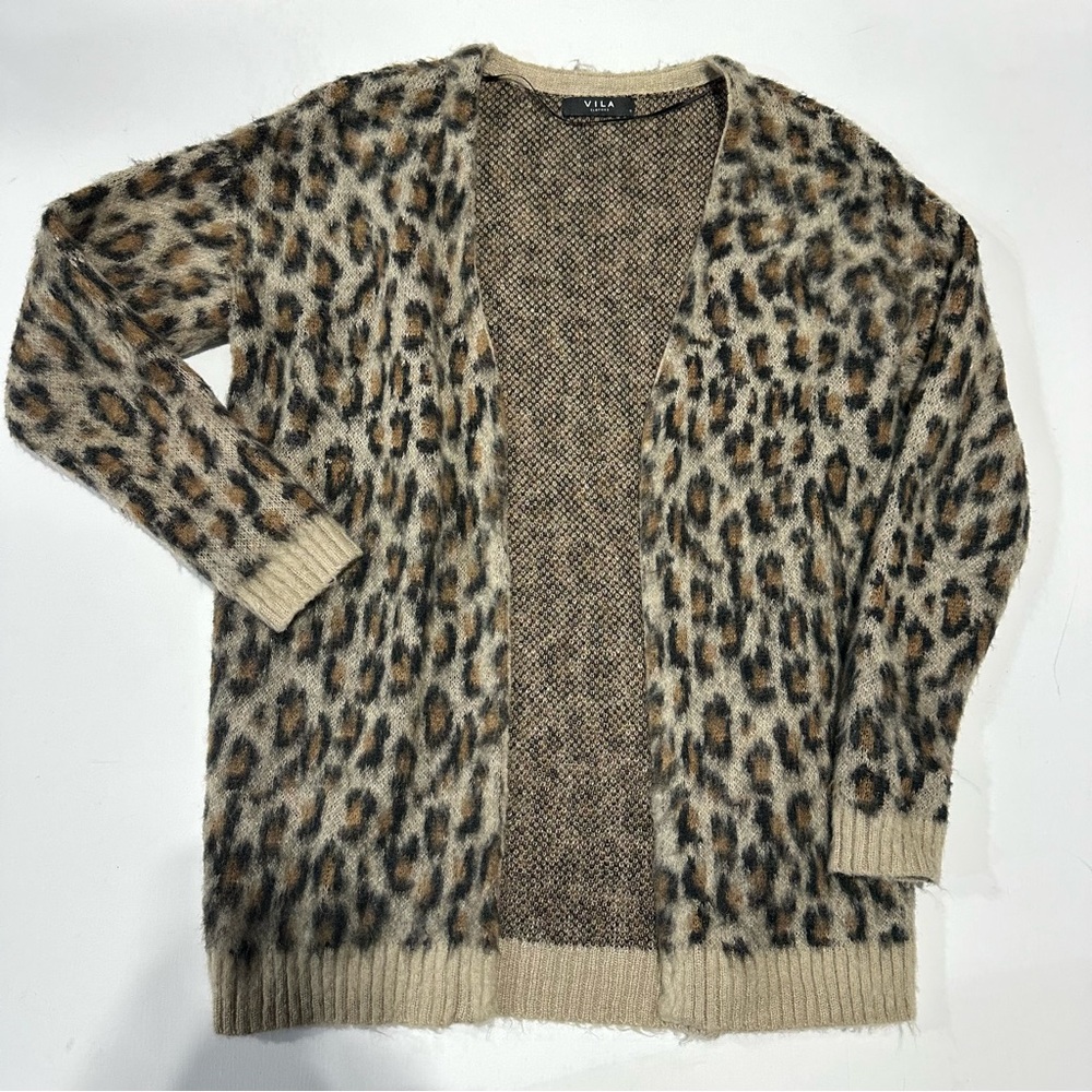 Vila Leopard Print Women's Sweater - Brown